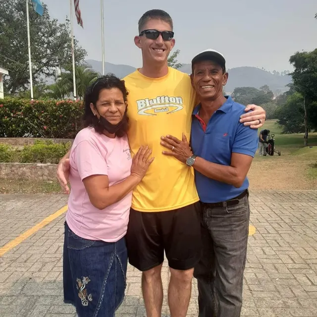A Bridge Church team member with local partners in Honduras