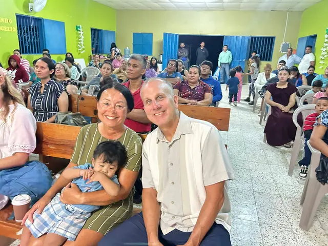 The congregation gathered for a service at the local church in Honduras